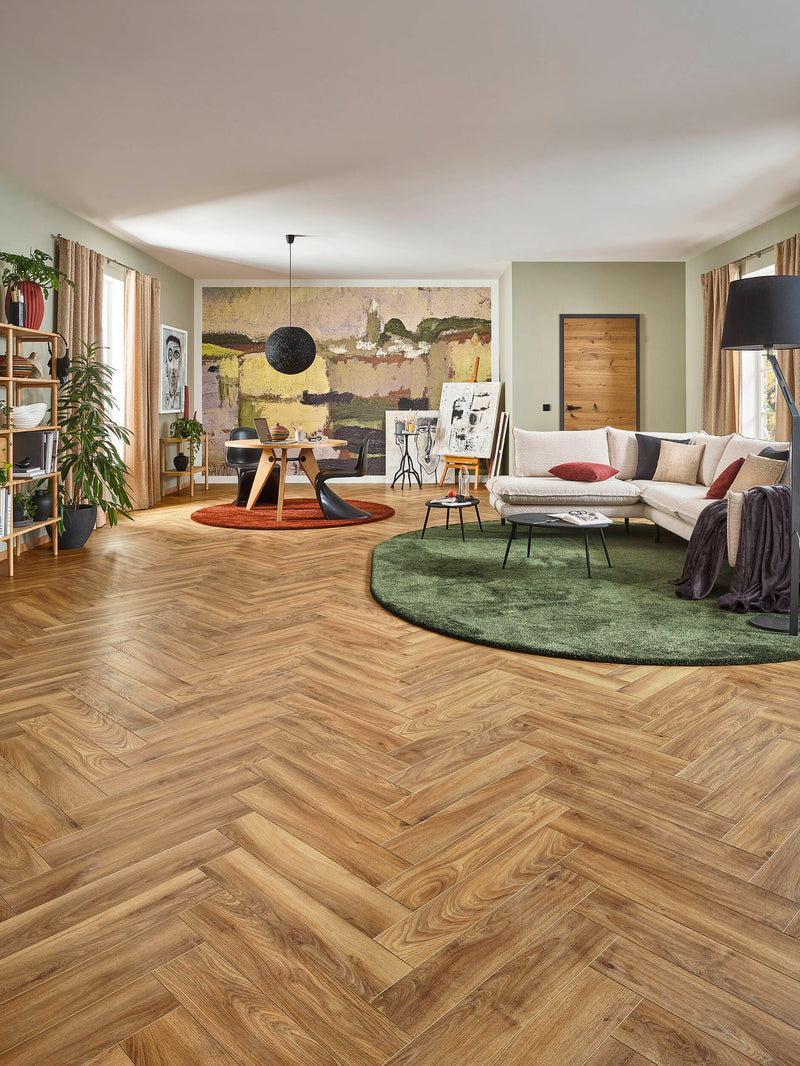 JOKA Laminatboden Hudson Bay 632 HB Oak Tradition Fischgrät V4