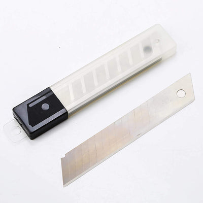 Aluminium Cuttermesser 18mm Teppichmesser Inklusive 100 Abbrechklingen für Vinyl und Klebevinyl