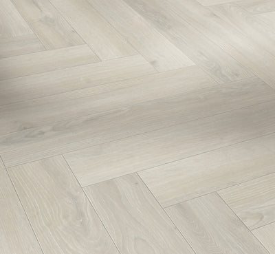 PARADOR Laminat Trendtime 3 Eiche Skyline weiß Fischgrät gefast